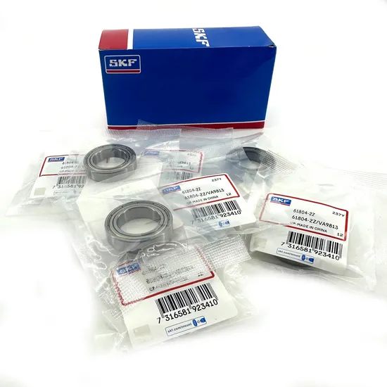 Double Rubber Sealed Deep Groove Ball Bearing SKF 61804-2RS1 20X32X7 mm for Industrial Machinery