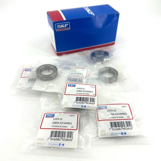 Double Rubber Sealed Deep Groove Ball Bearing SKF 61804-2RS1 20X32X7 mm for Industrial Machinery