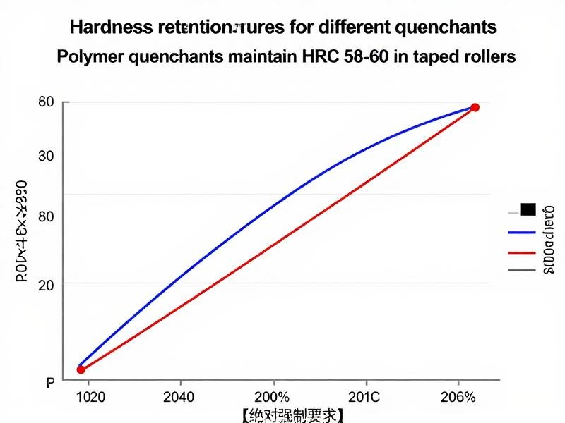 Hardness retention curves for different quenchants