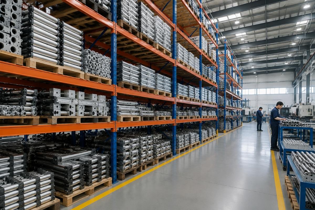 How to choose a reliable linear bearing supplier from China Qualified linear bearing supplier warehouse with labeled LM SC SBR series stock racks
