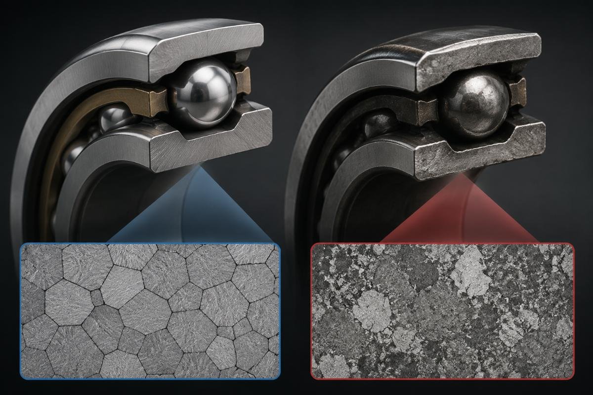 Counterfeit vs. Genuine Bearing Cross-Section